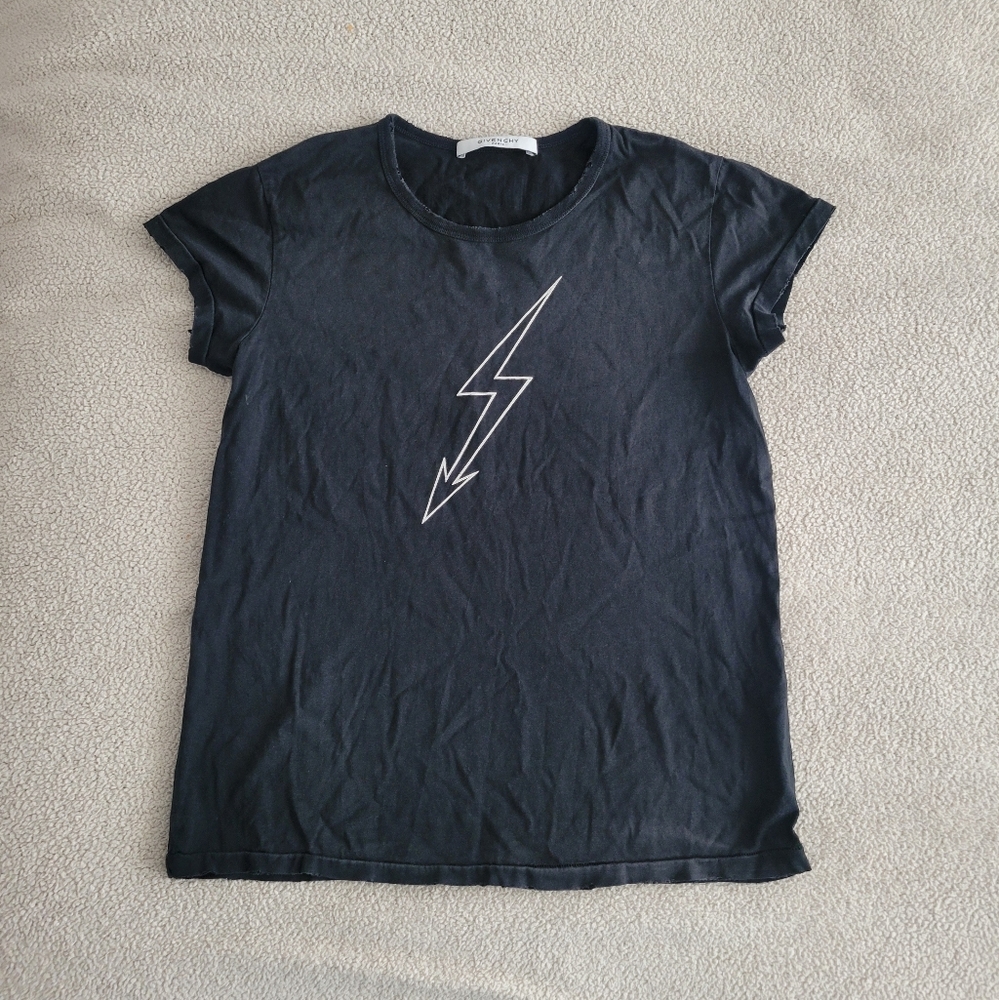Givenchy Black Lightening Bolt World Tour Tee